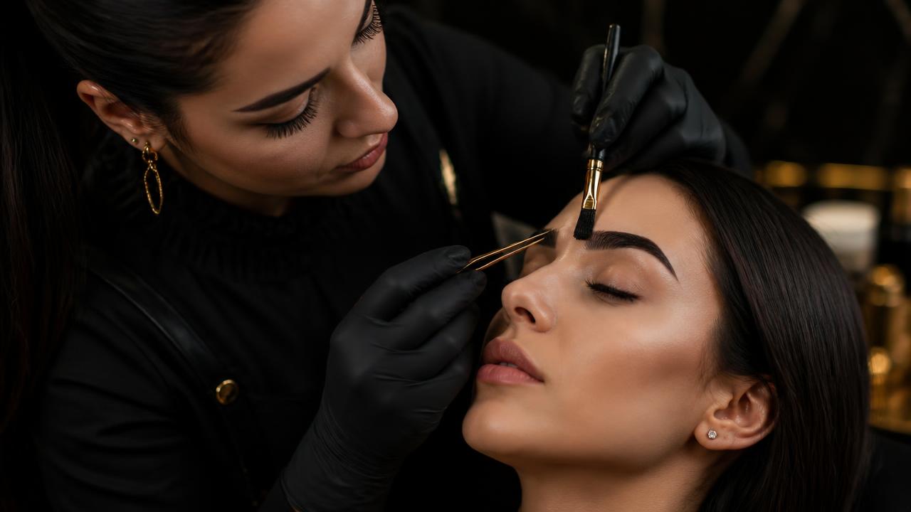 Augenbrauen formen, Brauen- und Wimpernfärbung